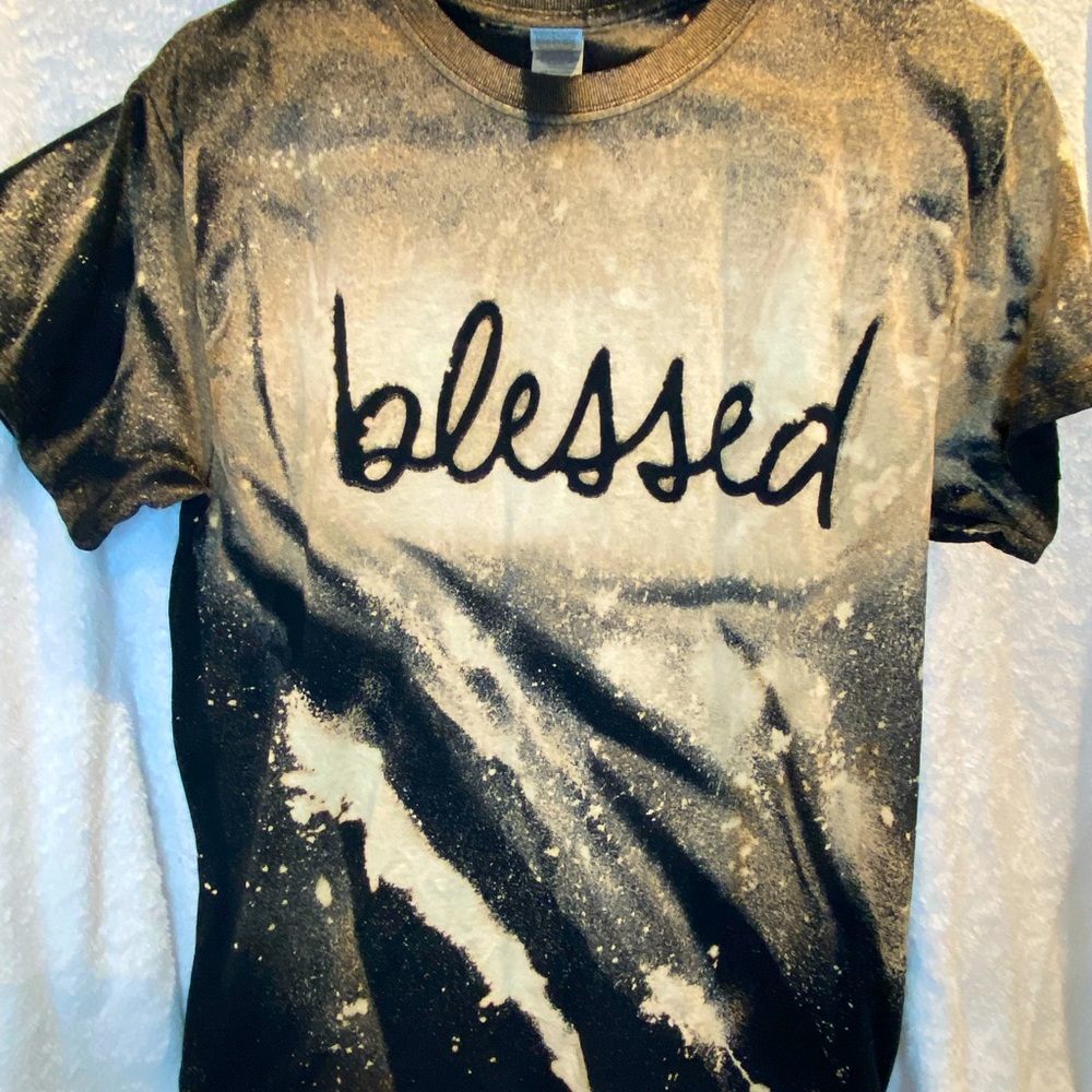 Super bleached Tee - ‘blessed’